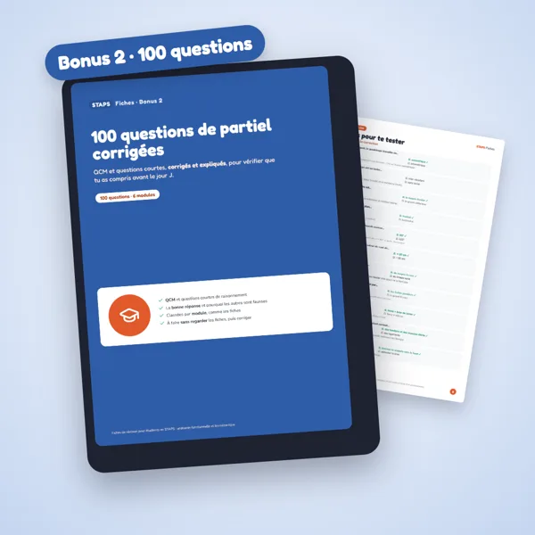 Bonus 100 questions de partiel corrigées